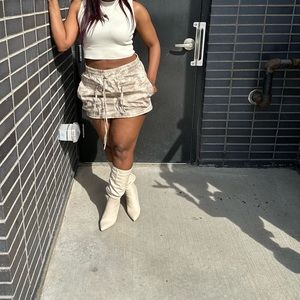 Zara printed mini skirt